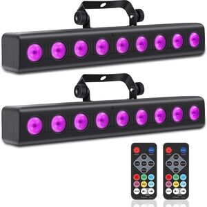 NIB Set of 2 LED Stage Light Bars, 7 DMX-512 Chanels, Remote Control